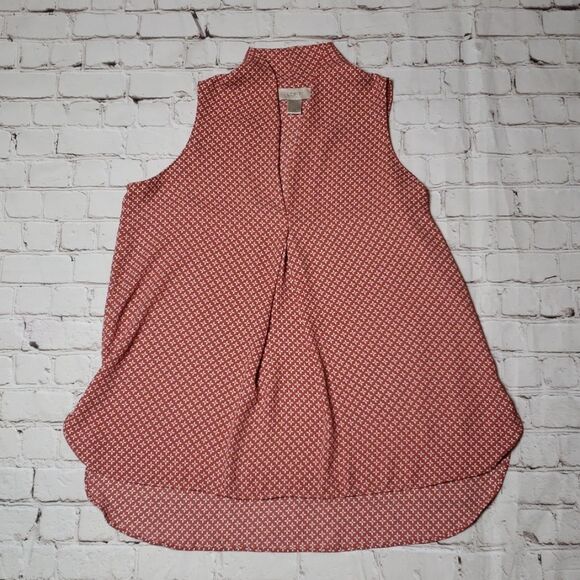 LOFT Tops - Loft Brick Red Print Tank Top